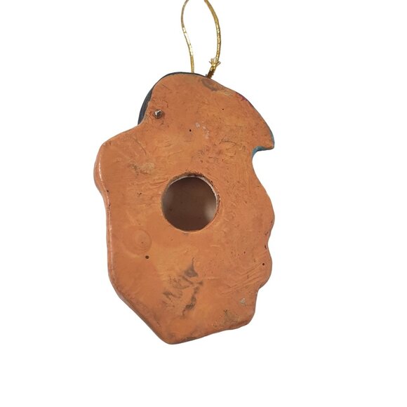 Vintage Ornament Southwestern Native American Hand Painted Plaster Tree (G) - Picture 3 of 4